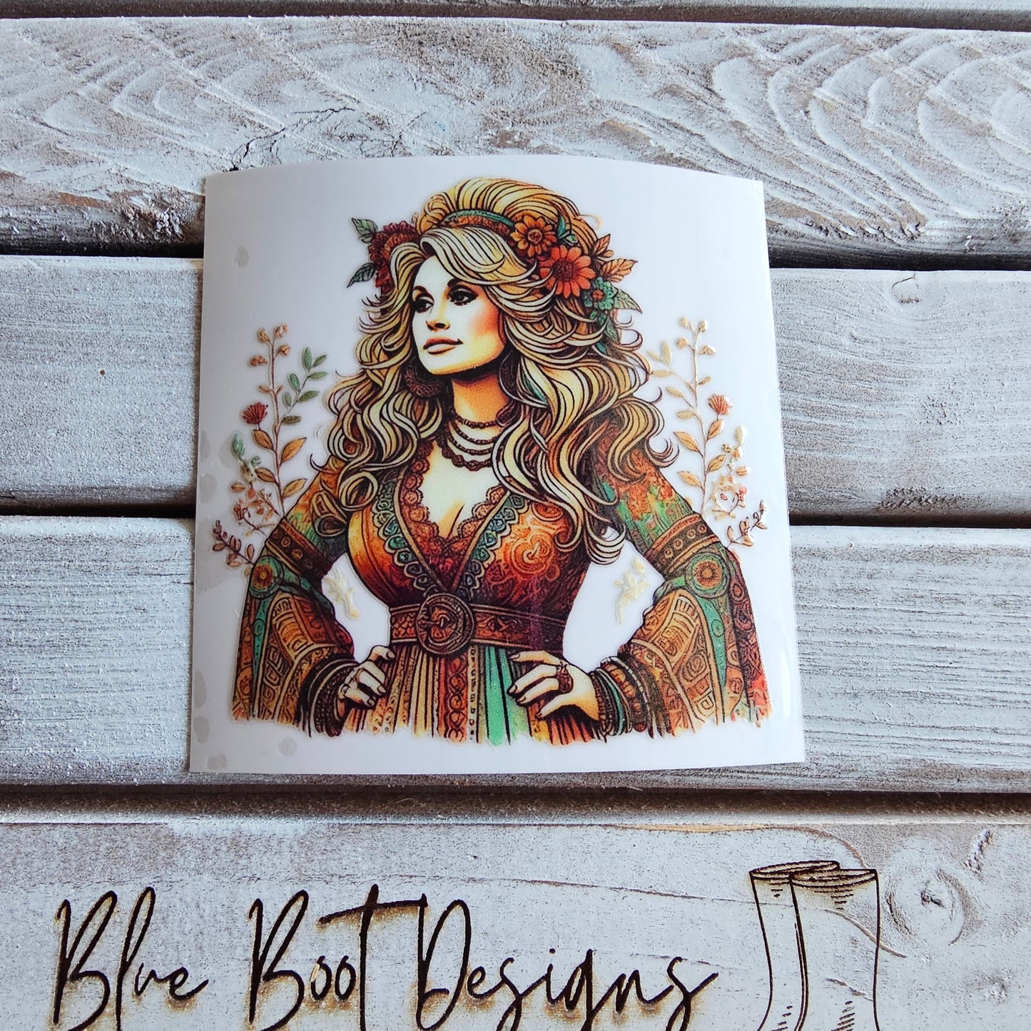 Country Queen Groovy 3D decal