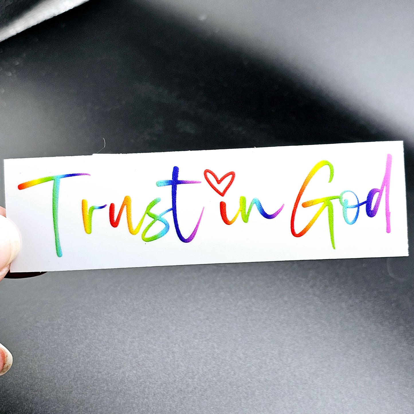 TRUST IN GOD Rearview mirror decal