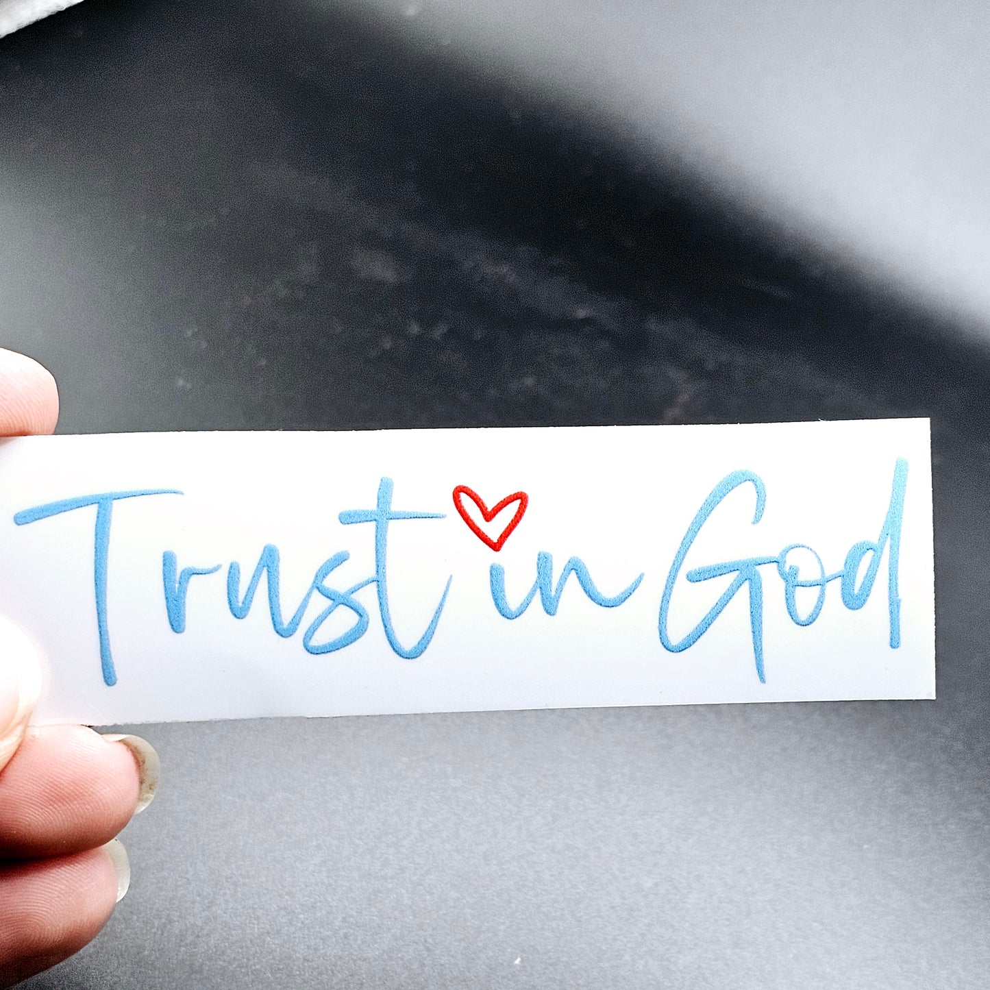 TRUST IN GOD Rearview mirror decal