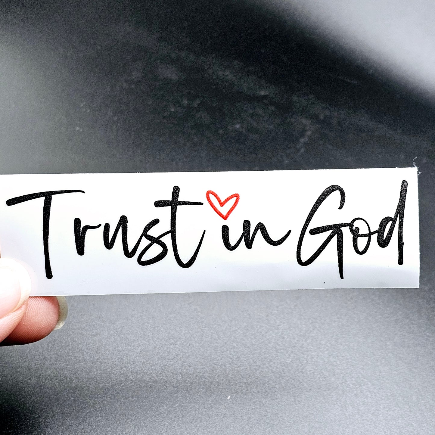 TRUST IN GOD Rearview mirror decal