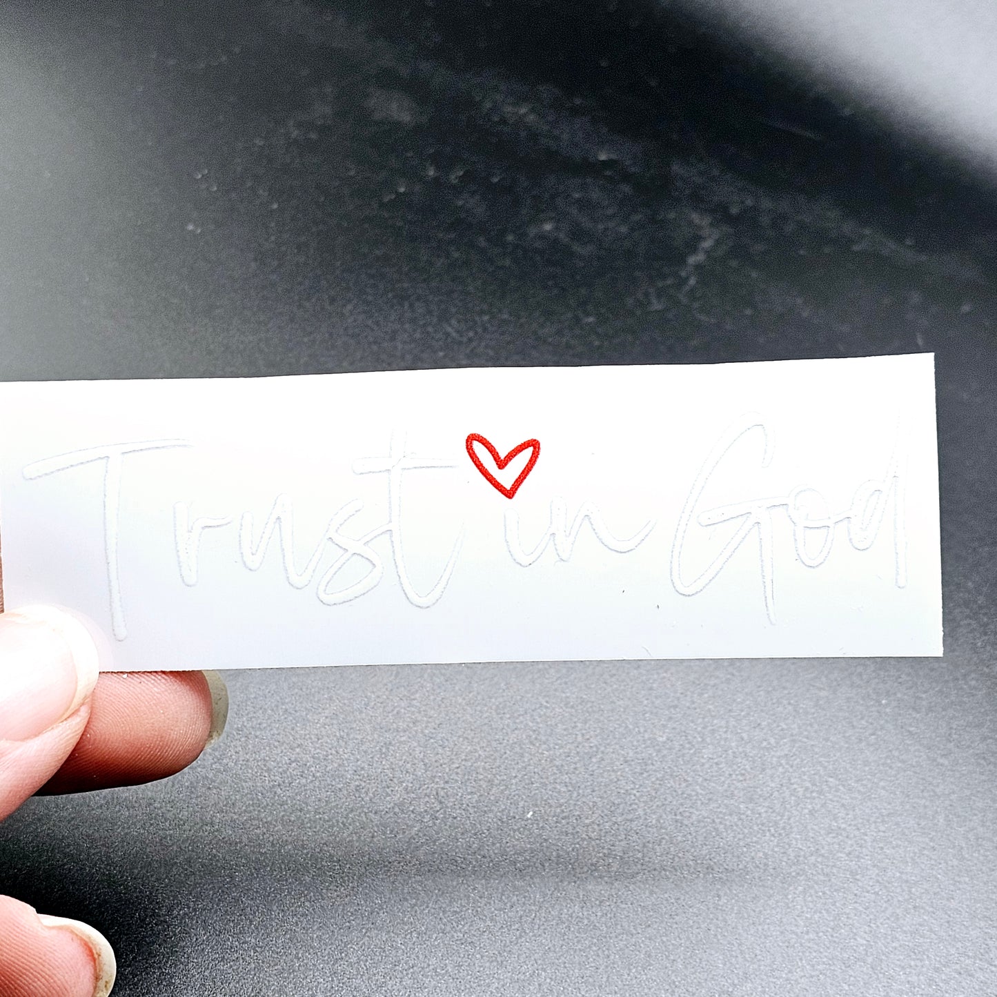 TRUST IN GOD Rearview mirror decal