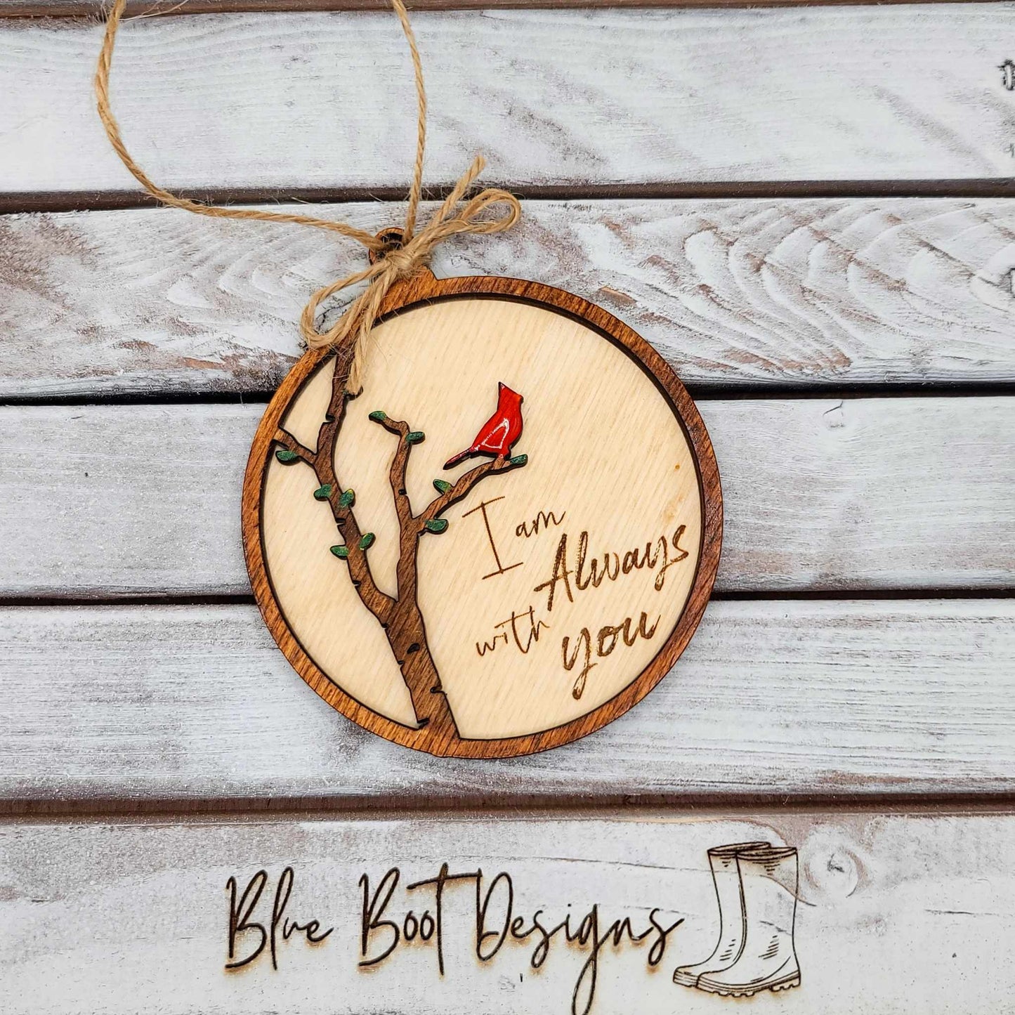 I am always with you cardinal ornament