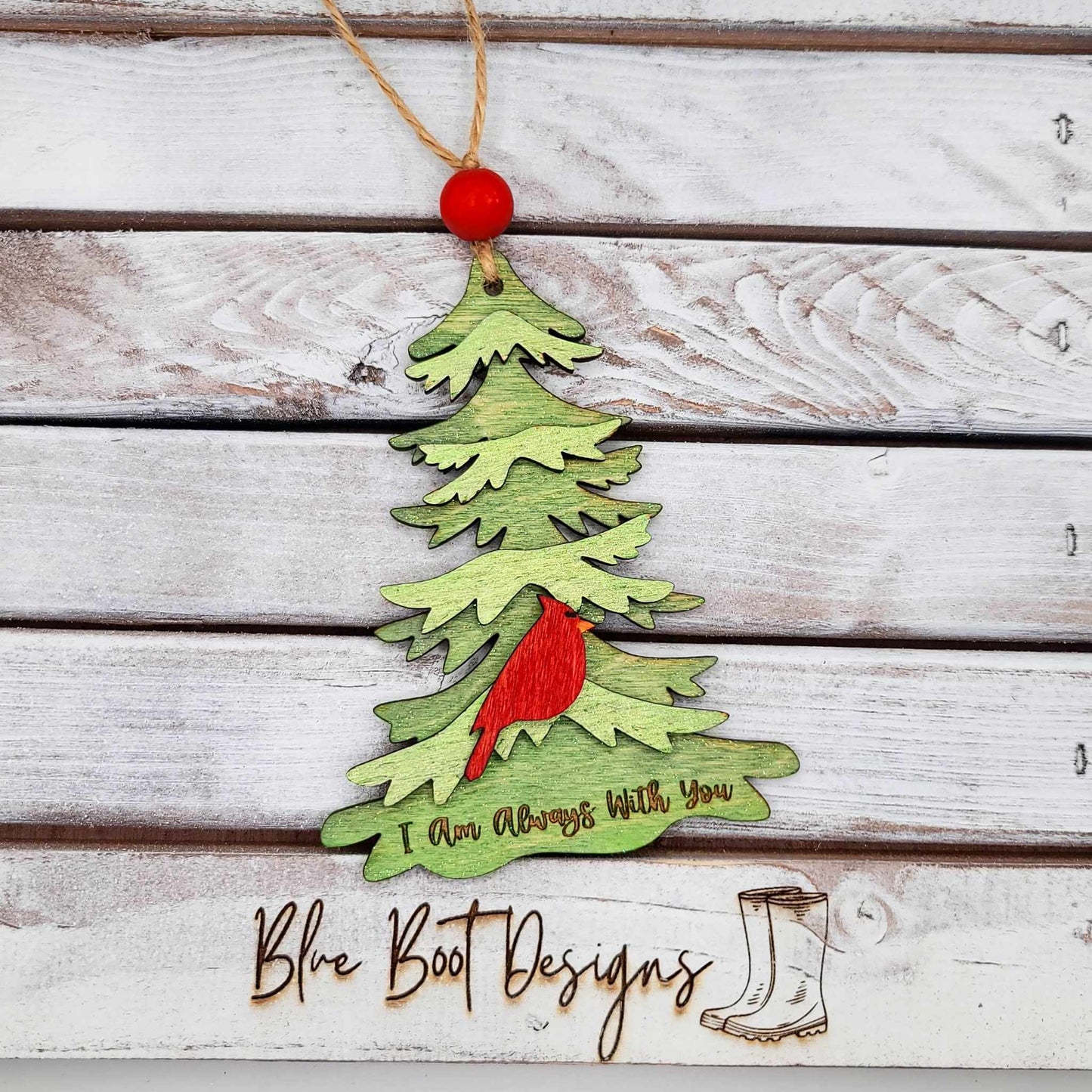 I'm Always with you cardinal Christmas Tree ornament